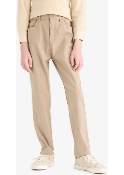 Erkek Çocuk Düz Paça Gabardin Okul Pantolonu U3254A625AU