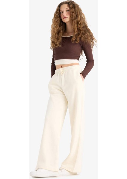 Straight Fit Beli Bağcıklı Cepli Düz Paça Eşofman Altı A0954AX25WN