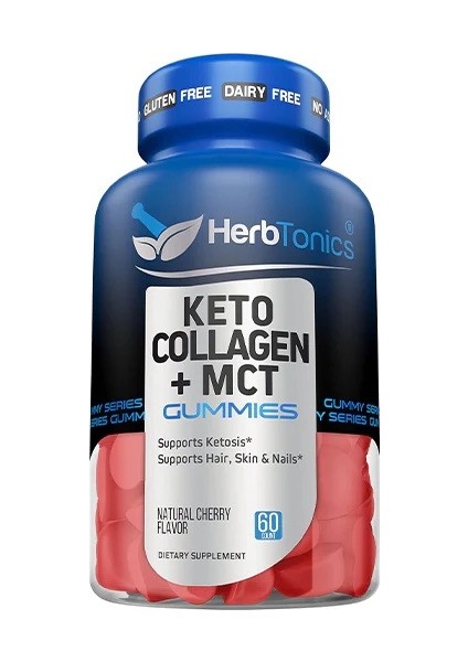 Keto Collagen + Mct Gummies 90 Gummies Ketosis + Hair Skin Nail