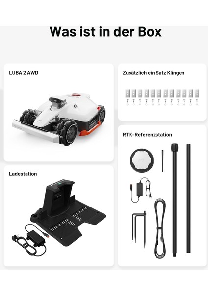 Mammotion Luba 2 Awd 3000X – Kablosuz Sınır Taşı Gerektirmeyen 4x4 Çim Biçme Robotu | 5000㎡ Kapasite – Ultrasense Aı Vision – 80% Eğim – 4g Modül fiyatları