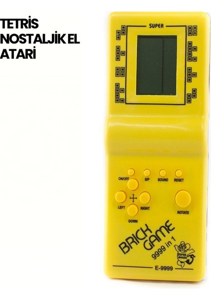Xmpdby Klasik Gameboy Tetris Oyunu – Taşınabilir Pil ile Çalışan Retro El Konsolu