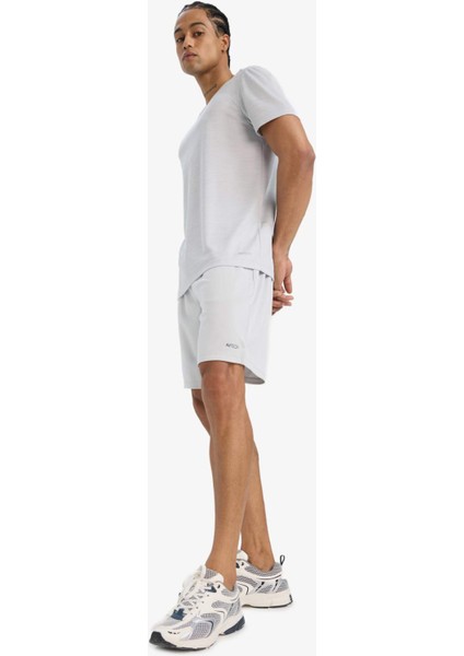Fit Standart Fit Çabuk Kuruyan Nefes Alabilen Kumaş Sporcu Kısa Paça Şort E9753AX25AU