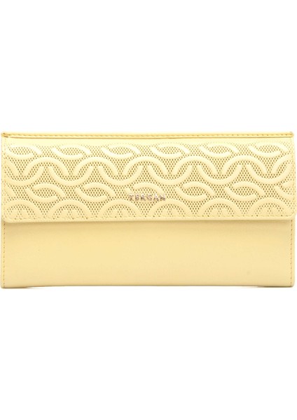 Sarı Hakiki Deri Kadın Cüzdan - S1CB00005793-L5E