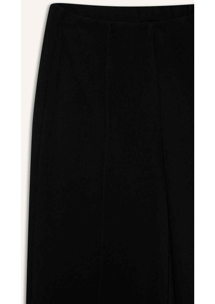 Straight Fit Beli Lastikli Selanik Kumaş Pantolon