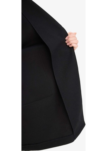 Regular Fit Kuşaklı Kaşe Kaban E8636AX25AU