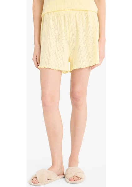 Pijama Takımı Askılı Üst Beli Lastikli Şort E9830AX25SM