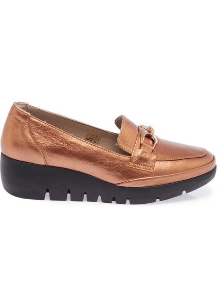 Bakır Hakiki Rugan Deri Kadın Casual Ayakkabı - K23S1AY66842-U0I