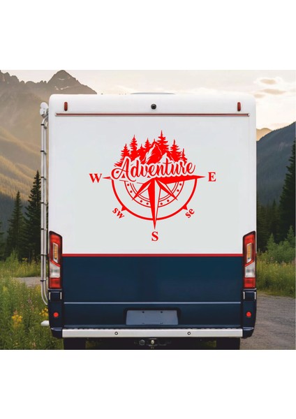 Pusula ve Macera Sticker - Adventure 4x4 Off Road Pickup Sticker - Araba Oto Karavan Sticker 00302