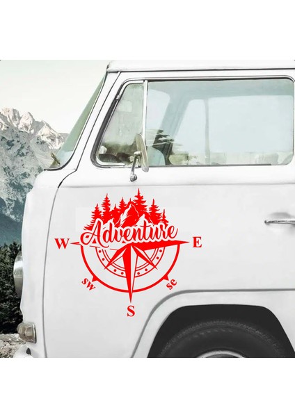 Pusula ve Macera Sticker - Adventure 4x4 Off Road Pickup Sticker - Araba Oto Karavan Sticker 00302 fırsatları