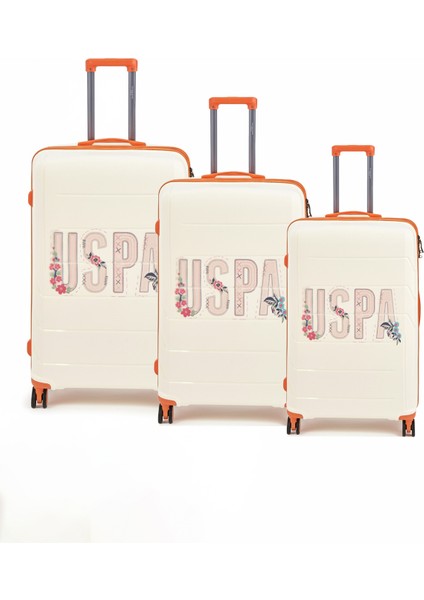 Polipropilen Kırılmaz 3'lü Valiz Seti Beyaz 24060