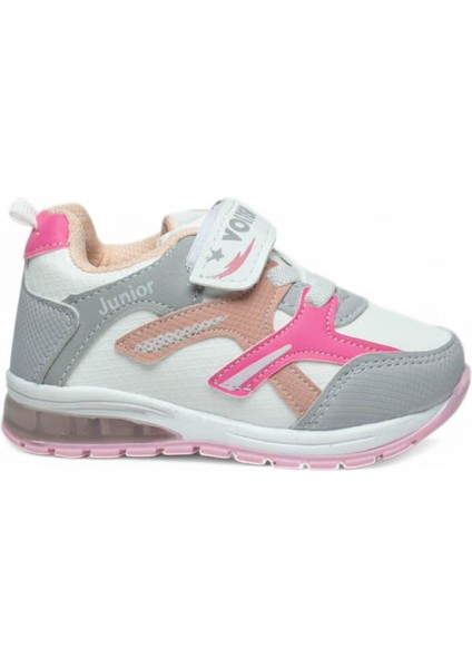 Volter Bebe 117 Beyaz-Pembe Kız Bebek Sneaker VT06C117