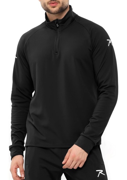 Yarım Fermuarlı Eşofman Altus Siyah