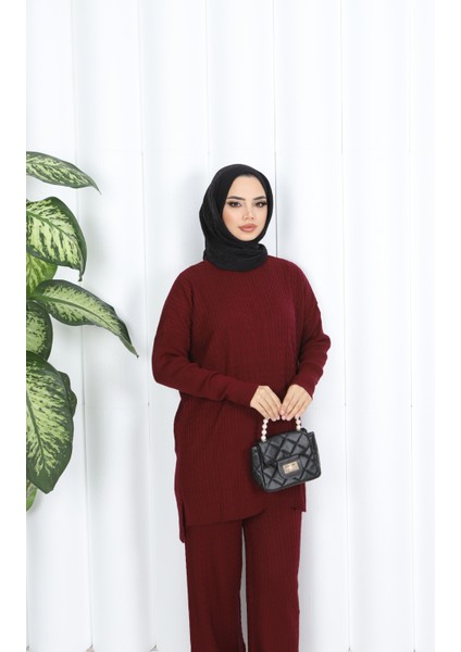 Saç Örgülü Triko Takım modelleri