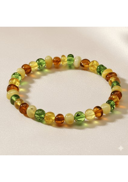 Pastel Renk Natural Form Doğal Damla Kehribar Kadın Bileklik indirimleri