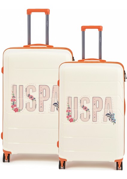 Polipropilen Kırılmaz 2'li Valiz Seti Büyük ve Orta Boy Beyaz 24060