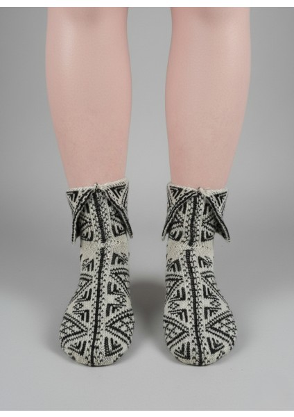 Çorap Patik Desenli Kalın Kışlık 3'lü Ekonomik Paket Unisex Gri - Beyaz - Açık Kahverengi fiyatları