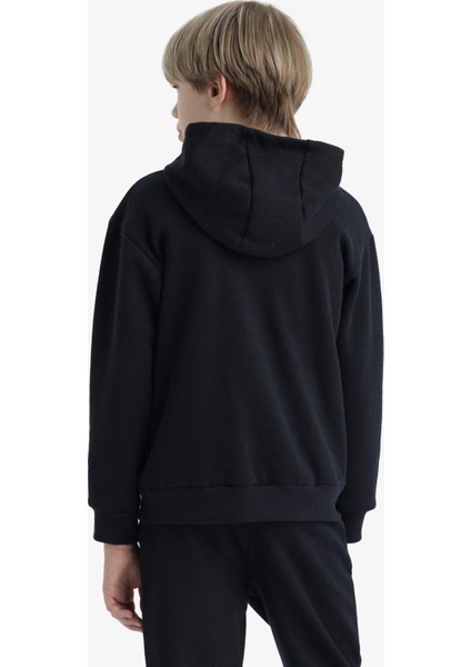 Erkek Çocuk Kapüşonlu Okul Fermuarlı Sweatshirt X5844A625AU