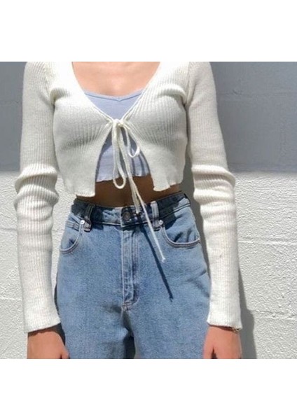 Kaşkorse Önden Bağlamalı Uzun Kollu Bolero fiyatları