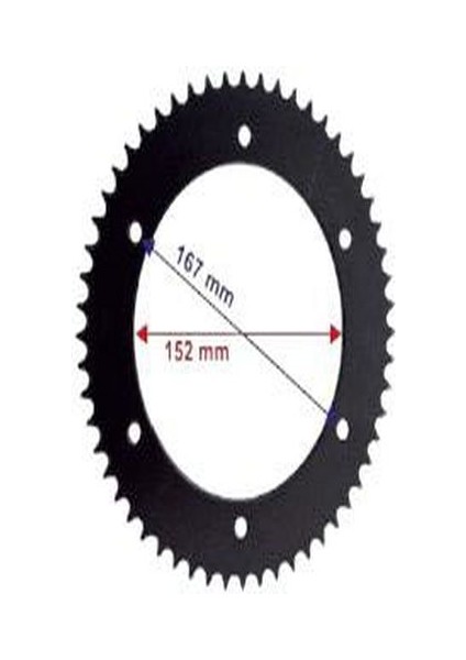 Wr 125 Uyumlu Arka Dişli 428-56T Iç 152 mm 6 Delikli Ind Öm Erpilsan Elektronik