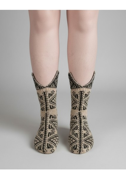 Çorap Patik Desenli Kalın Kışlık 3'lü Ekonomik Paket Unisex Gri - Kahve - Antrasit fiyatları