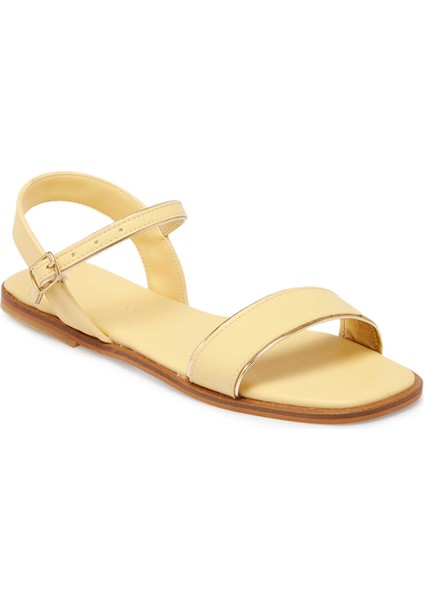 Sarı Vegan Kadın Sandalet - K24Y1SN67091-R87