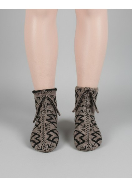 Çorap Patik Desenli Kalın Kışlık 3'lü Ekonomik Paket Unisex Pembe - Gri - Vizon modelleri