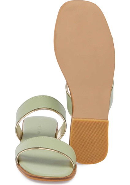 Yeşil Vegan Kadın Terlik - K24Y1TR67090-T3T