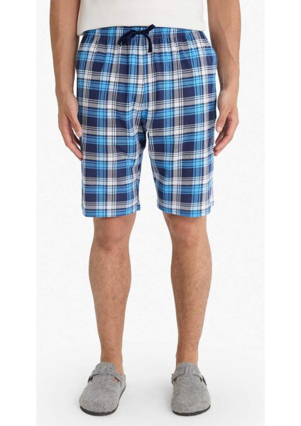 Regular Fit Kareli Cepli Şort Pijama Altı E7190AX25HS