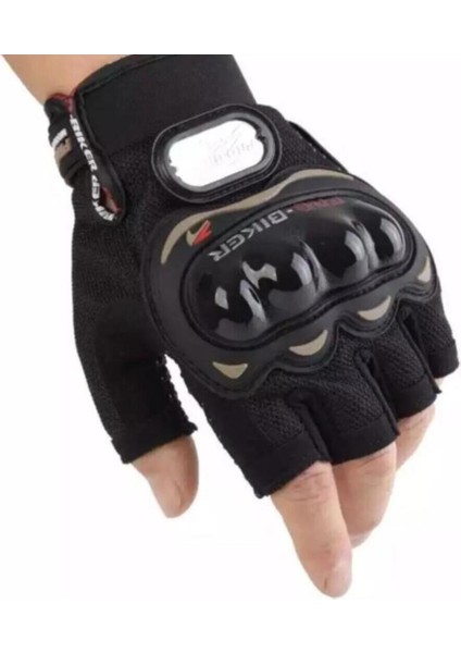 Siyah Yarım Eldiven Kısa Taktik Spor Motosiklet Bisiklet Eldiveni M Beden modelleri