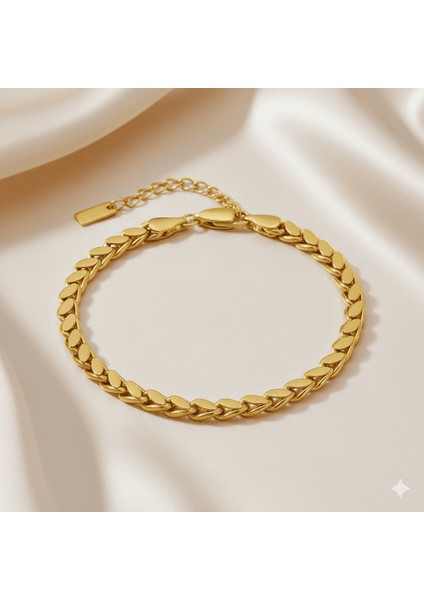 Kadın Xuping Bileklik - Pullu Model - Altın Renk fırsatları