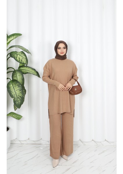 Saç Örgülü Triko Takım