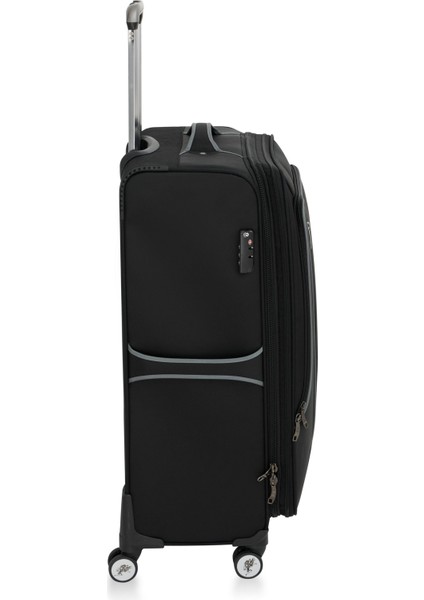 2'li Valiz Seti Büyük ve Kabin Boy Lüx Kumaş Valiz Siyah 24020 fırsatları