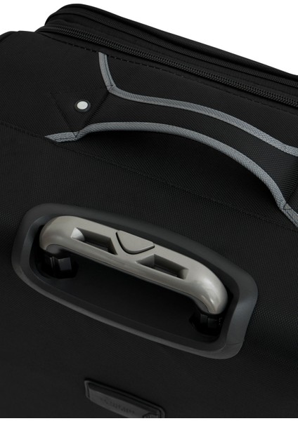 2'li Valiz Seti Büyük ve Kabin Boy Lüx Kumaş Valiz Siyah 24020