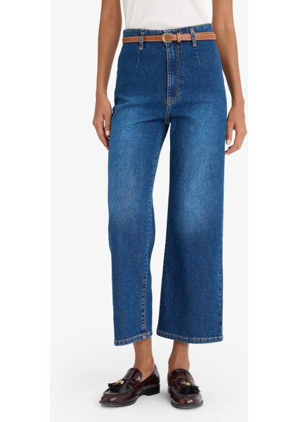 Culotte Yüksek Bel Bilek Boy Jean Pantolon E9159AX25AU