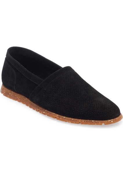 Siyah Hakiki Süet Deri Erkek Loafer - E24I1AY56589-A01