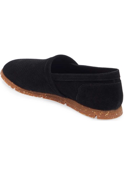 Siyah Hakiki Süet Deri Erkek Loafer - E24I1AY56589-A01