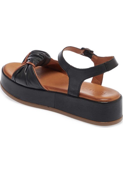 Siyah Hakiki Deri Kadın Sandalet - K24Y1SN67112-A23