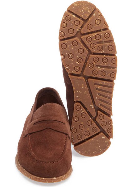 Taba Hakiki Süet Deri Erkek Loafer - E24I1AY56588-K59