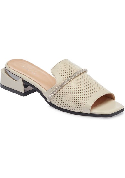 Bej Hakiki Deri Kadın Terlik - K24Y1TR67110-A25