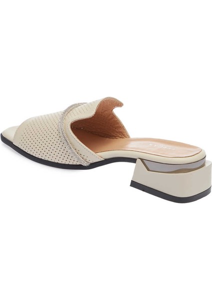 Bej Hakiki Deri Kadın Terlik - K24Y1TR67110-A25