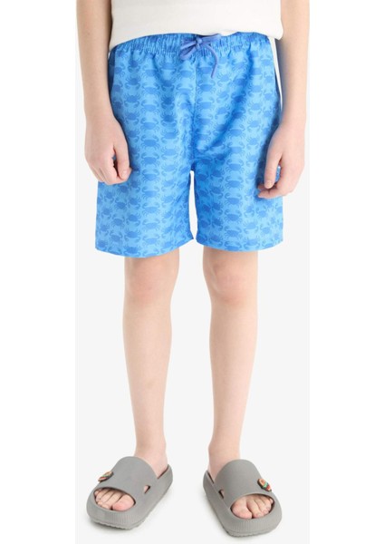 Erkek Çocuk 2'li Takım Baskılı Atlet Deniz Şortu E7587A825HS