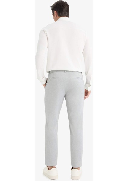 Jogger Fit Cepli Esnek Kumaş Düz Paça Pantolon