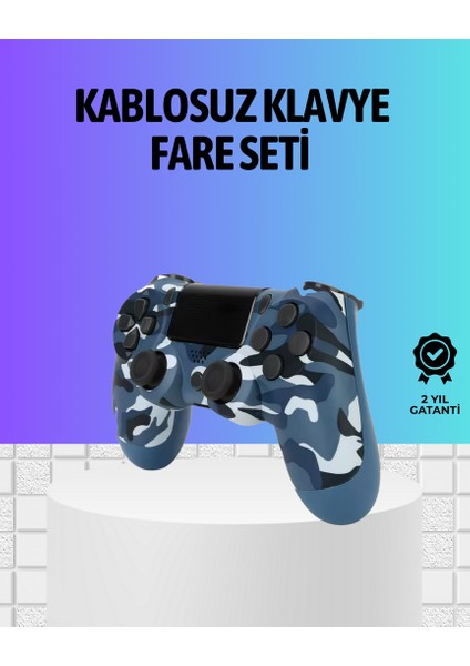 Xmpdby Şarjlı Kablosuz Ps4 Oyun Kolu Titreşimli Hassas Kontrol