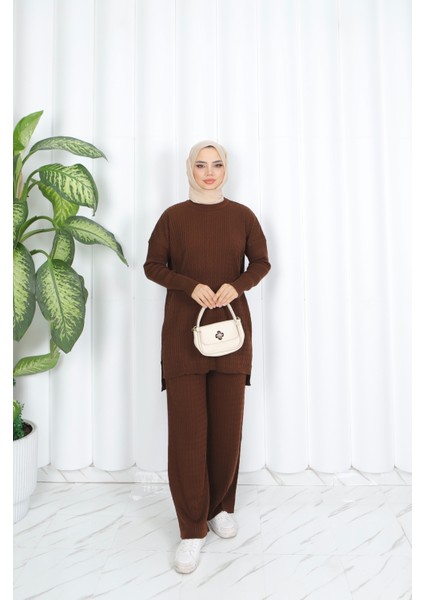 Saç Örgülü Triko Takım