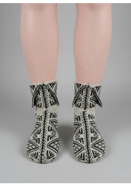 Çorap Patik Desenli Kalın Kışlık 3'lü Ekonomik Paket Unisex Beyaz - Gri - Kahve modelleri