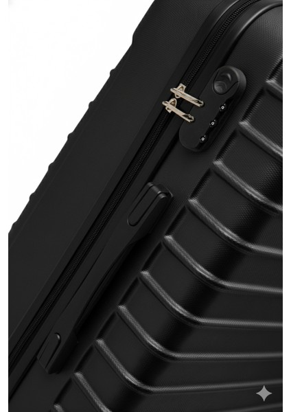 2'li Valiz Seti Orta Boy - Kabin Boy Siyah-Siyah 1168 fırsatları