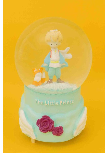 Dekoratif Nostalji Cam Kar Küresi Işıklı ve Müzikli