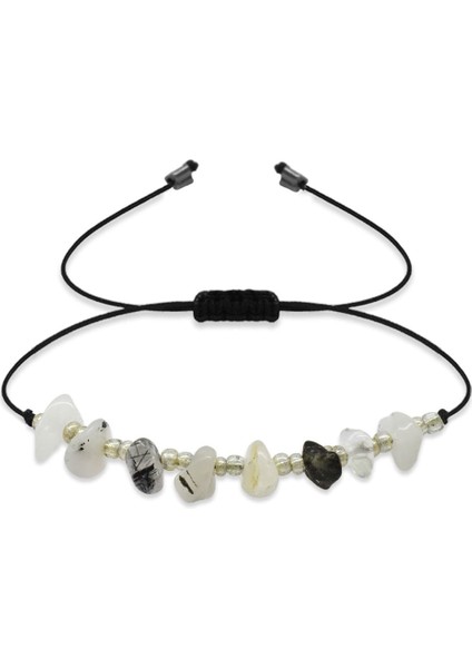 Makrome Örgülü Basic Model Rutil Kuvars Doğaltaş Kadın Bileklik