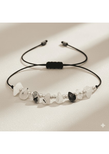 Makrome Örgülü Basic Model Rutil Kuvars Doğaltaş Kadın Bileklik fırsatları