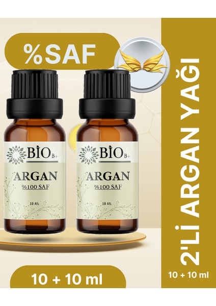 2'li %100 Saf Argan Yağı - Yoğun Nemlendirici ve Besleyici Etki 10ML
